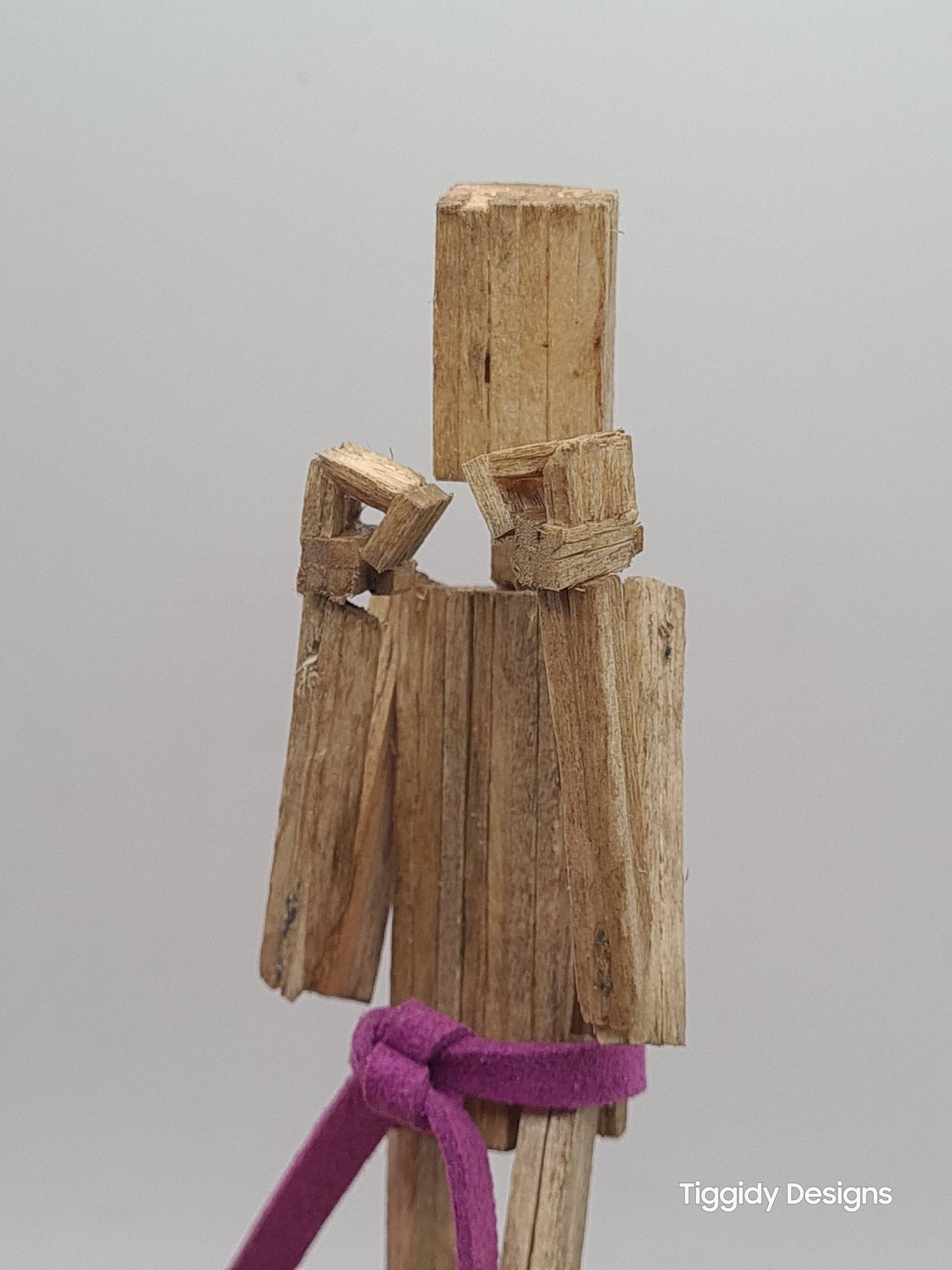 Guard Stance - Handcrafted Wooden Matchstick Figures - Gifts, Ornaments and Decor By Tiggidy Designs