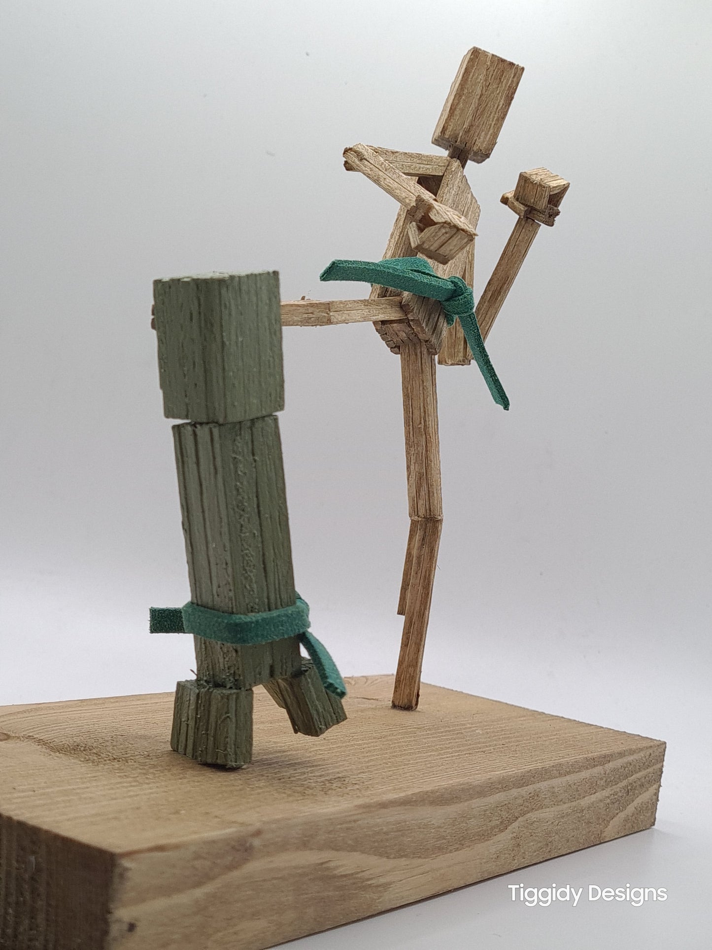 Creeper Combat - Handcrafted Wooden Matchstick Figures - Gifts, Ornaments and Decor By Tiggidy Designs