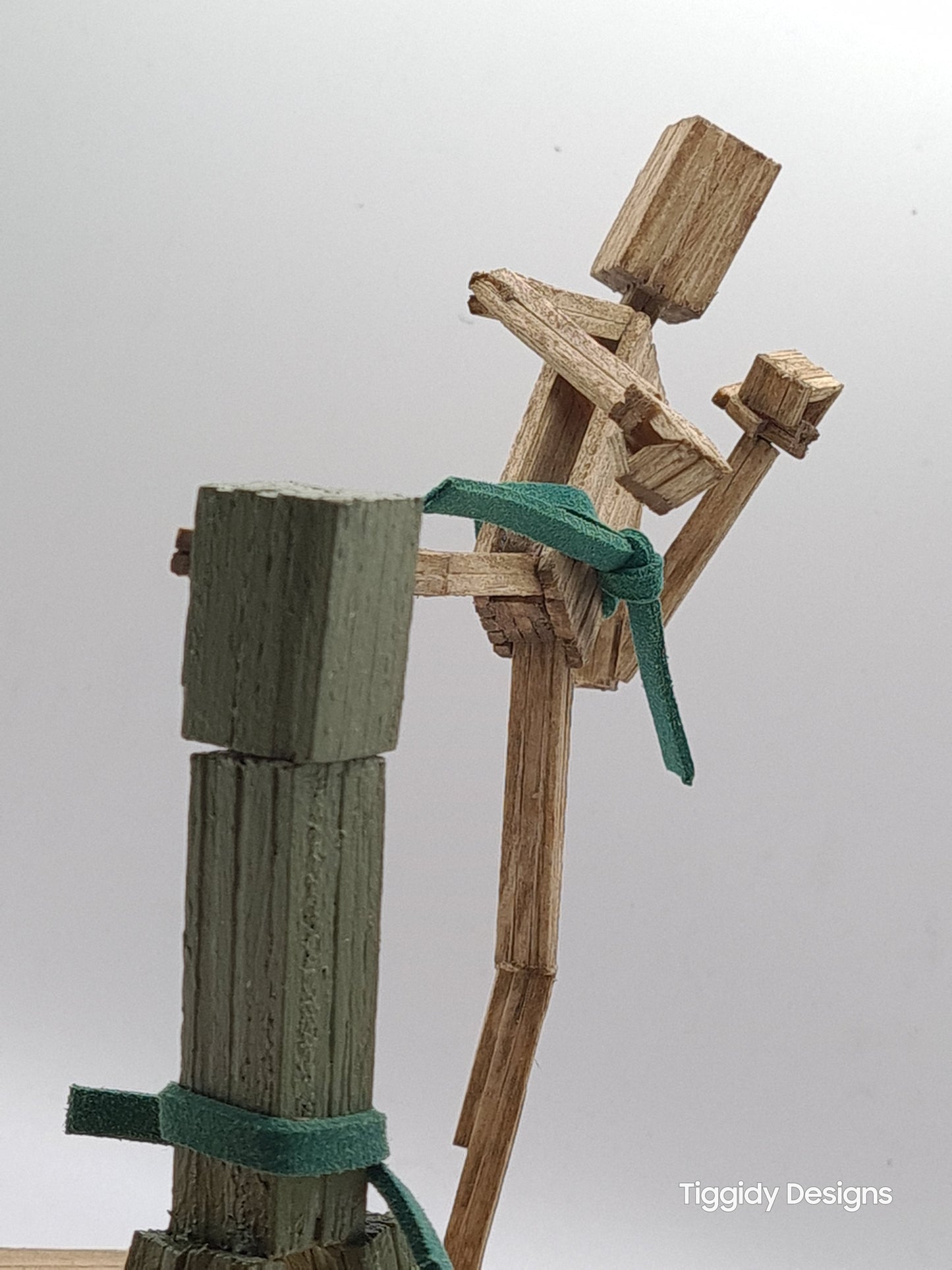 Creeper Combat - Handcrafted Wooden Matchstick Figures - Gifts, Ornaments and Decor By Tiggidy Designs
