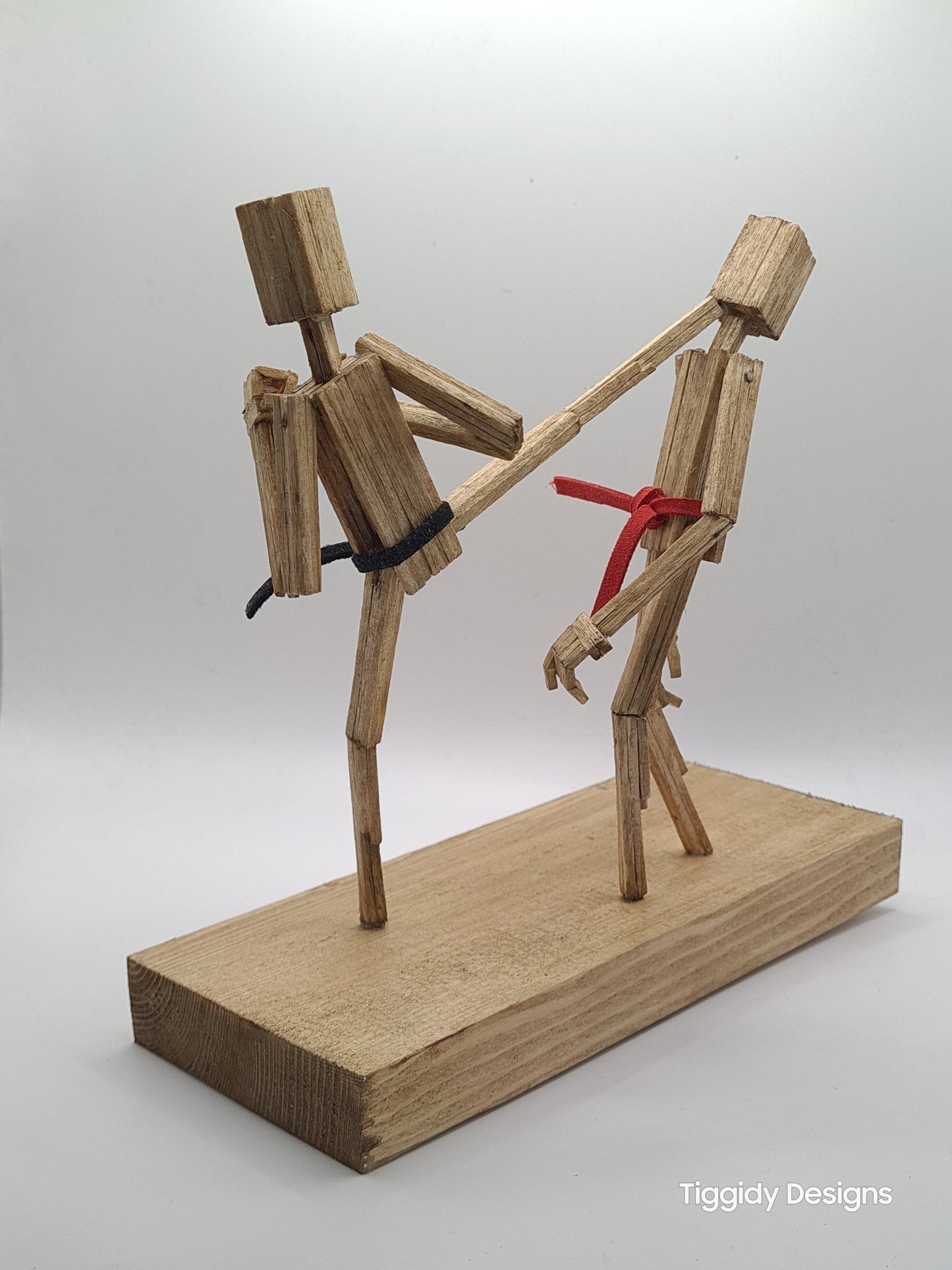 Kick To The Head - Handcrafted Wooden Matchstick Figures - Gifts, Ornaments and Decor By Tiggidy Designs