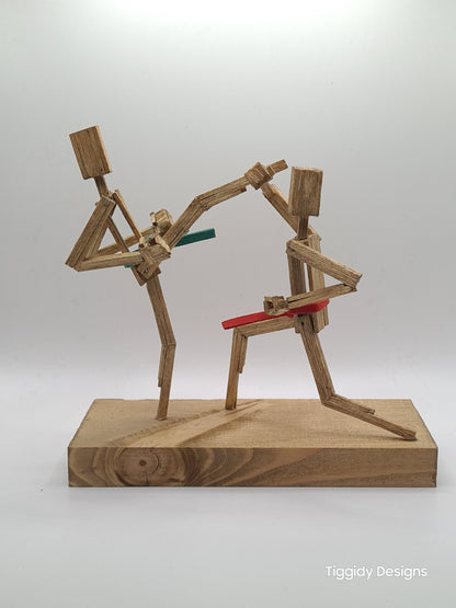 High Block - Handcrafted Wooden Matchstick Figures - Gifts, Ornaments and Decor By Tiggidy Designs