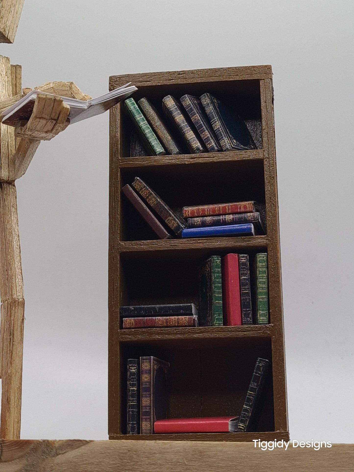 Book Lover - Handcrafted Wooden Matchstick Figures - Gifts, Ornaments and Decor By Tiggidy Designs