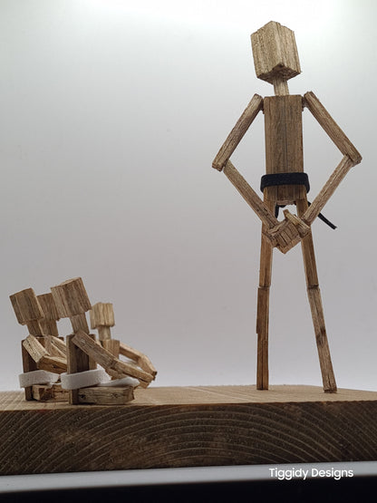 Teacher and Students - Handcrafted Wooden Matchstick Figures - Gifts, Ornaments and Decor By Tiggidy Designs
