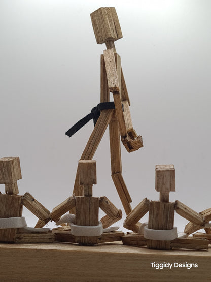 Teacher and Students - Handcrafted Wooden Matchstick Figures - Gifts, Ornaments and Decor By Tiggidy Designs