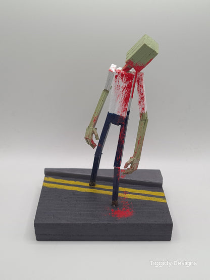 Roaming Zombie Two - Handcrafted Wooden Matchstick Figures - Gifts, Ornaments and Decor By Tiggidy Designs