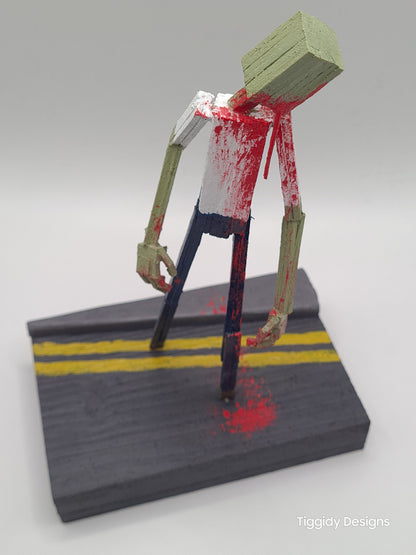 Roaming Zombie Two - Handcrafted Wooden Matchstick Figures - Gifts, Ornaments and Decor By Tiggidy Designs