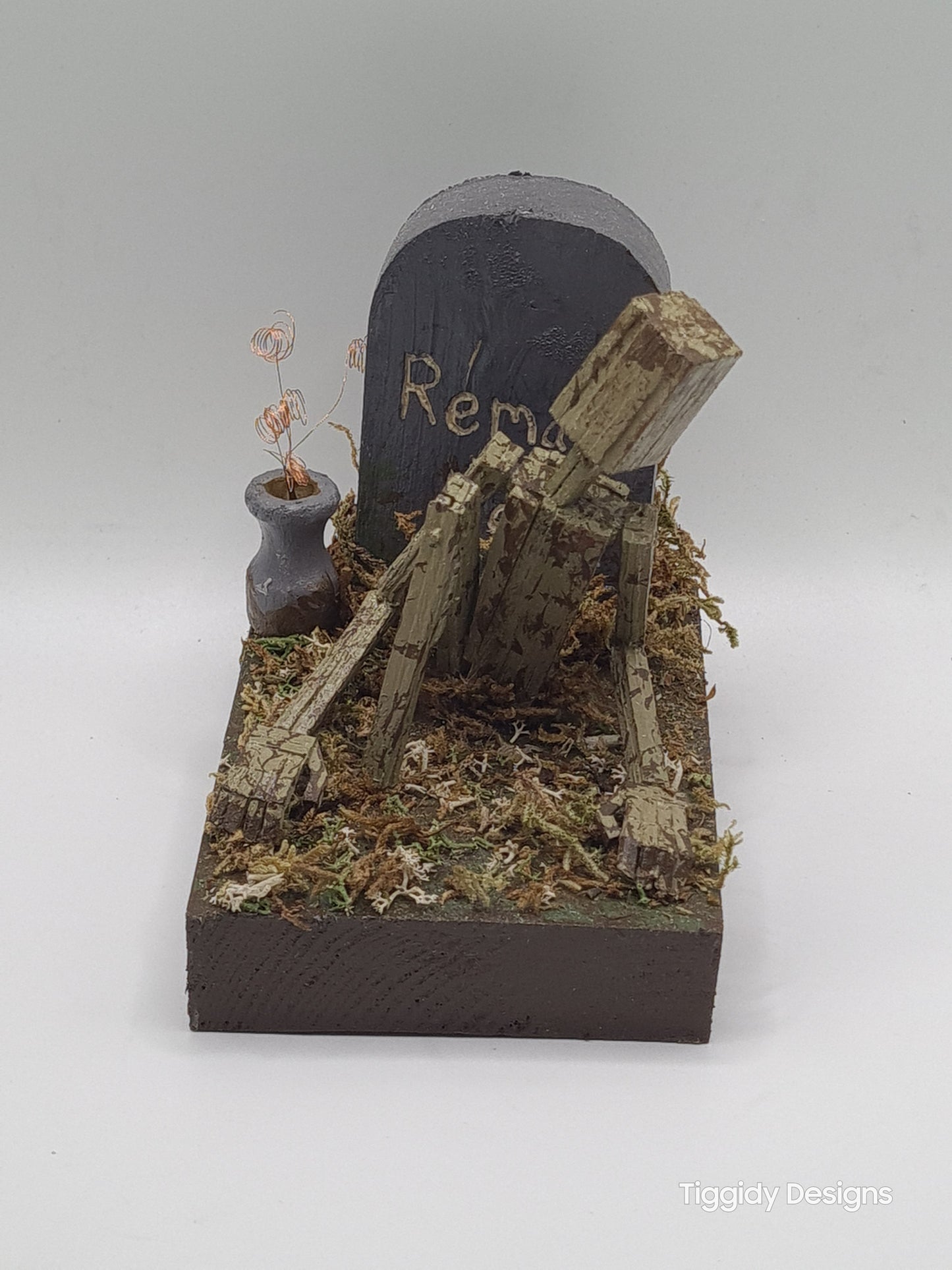 One Foot In The Grave -  Handcrafted Wooden Matchstick Figures - Gifts, Ornaments and Decor By Tiggidy Designs