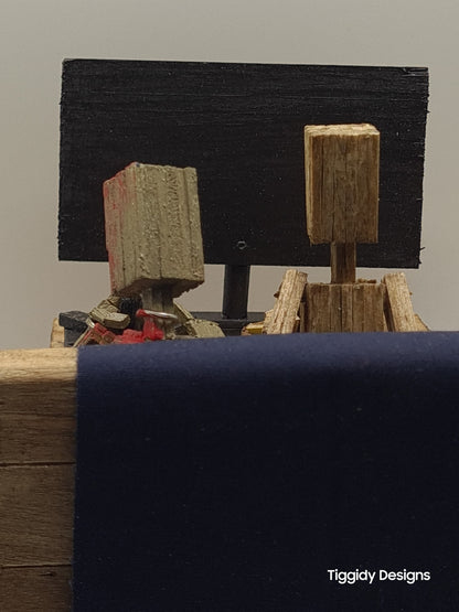 Shaun and Ed - Handcrafted Wooden Matchstick Figures - Gifts, Ornaments and Decor By Tiggidy Designs