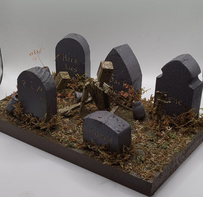 Graveyard -  Handcrafted Wooden Matchstick Figures - Gifts, Ornaments and Decor By Tiggidy Designs