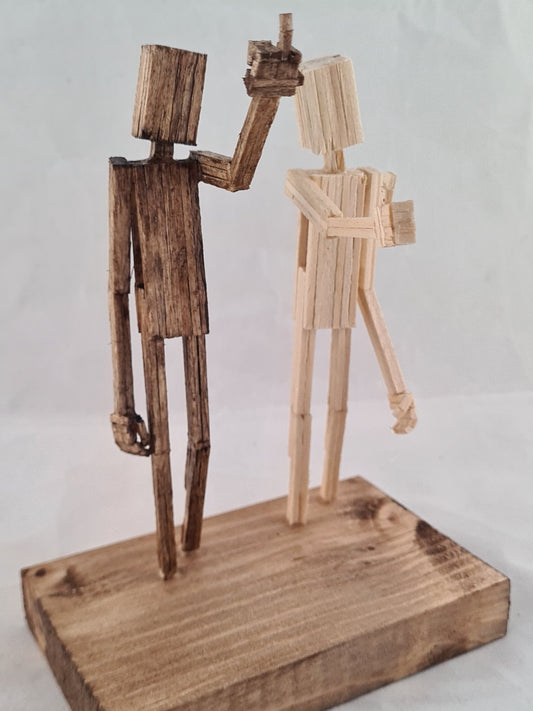 Hey, F**k You - Handcrafted Wooden Matchstick Figures - Gifts, Ornaments and Decor By Tiggidy Designs