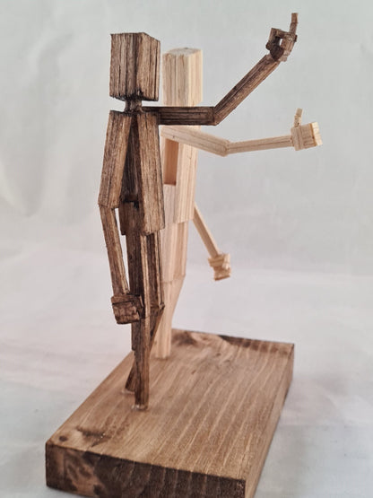 Hey, F**k You - Handcrafted Wooden Matchstick Figures - Gifts, Ornaments and Decor By Tiggidy Designs