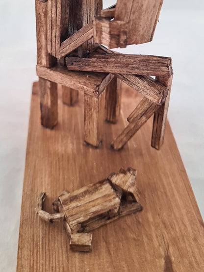 Good Book And A Good Boy - Handcrafted Wooden Matchstick Figures - Gifts, Ornaments and Decor By Tiggidy Designs