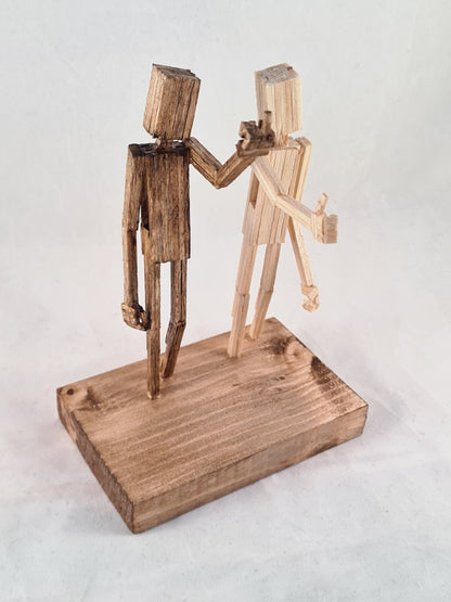 Hey, F**k You - Handcrafted Wooden Matchstick Figures - Gifts, Ornaments and Decor By Tiggidy Designs