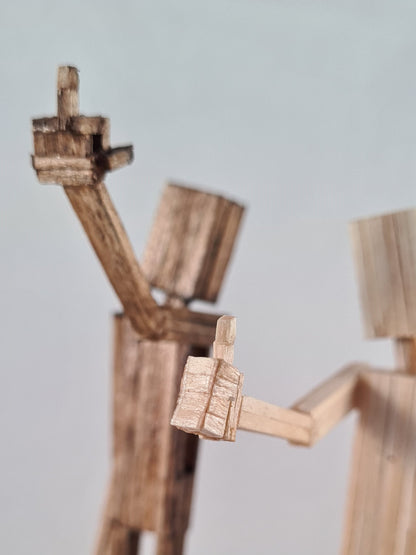 Hey, F**k You - Handcrafted Wooden Matchstick Figures - Gifts, Ornaments and Decor By Tiggidy Designs