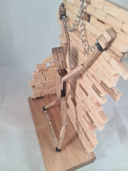 A Little Tied Up - Handcrafted Wooden Matchstick Figures - Gifts, Ornaments and Decor By Tiggidy Designs