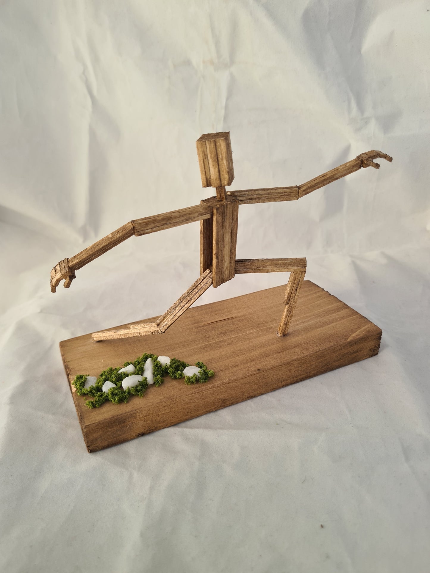 Warrior Pose - Handcrafted Wooden Matchstick Figures - Gifts, Ornaments and Decor By Tiggidy Designs