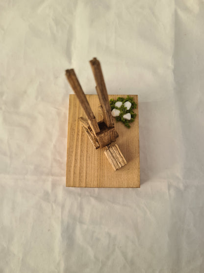 Shoulder Stand  - Handcrafted Wooden Matchstick Figures - Gifts, Ornaments and Decor By Tiggidy Designs