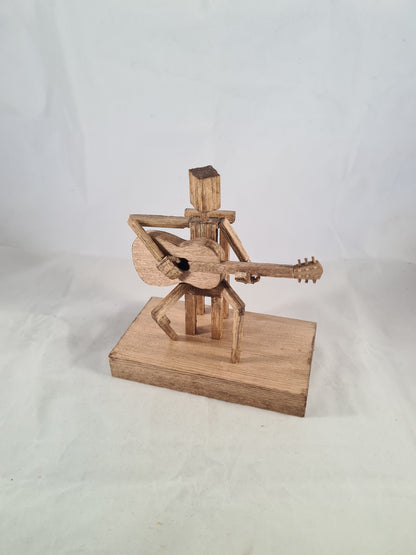 Acoustic Guitar Jam Session - Handcrafted Wooden Matchstick Figures - Gifts, Ornaments and Decor By Tiggidy Designs