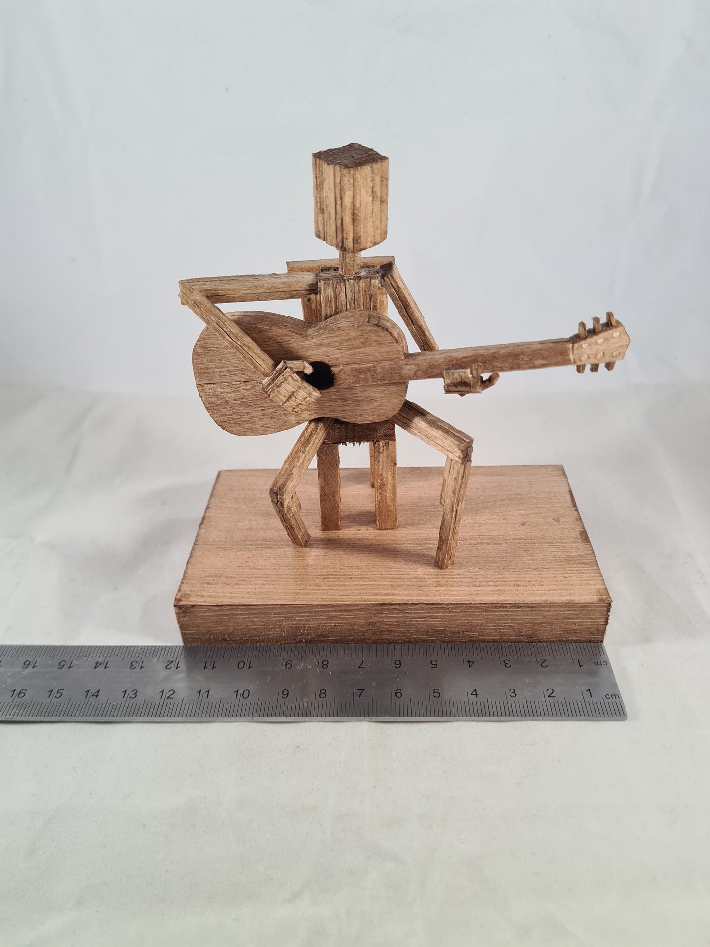 Another Acoustic Guitar Jam Session - Handcrafted Wooden Matchstick Figures - Gifts, Ornaments and Decor By Tiggidy Designs