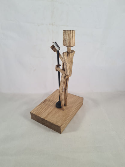 Tigman On The Mic! - Handcrafted Wooden Matchstick Figures - Gifts, Ornaments and Decor By Tiggidy Designs